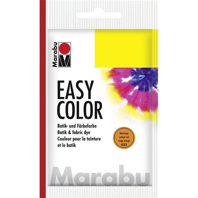 Marabu, Künstlerfarbe + Bastelfarbe, Batikfarbe Easy Color, 25 g, rotorange 023 (Rotorange)