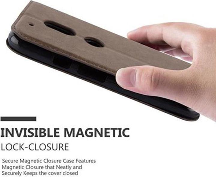 Actual product image Cadorabo Book Invisible Magnet Cover (Motorola Moto G4 Play)