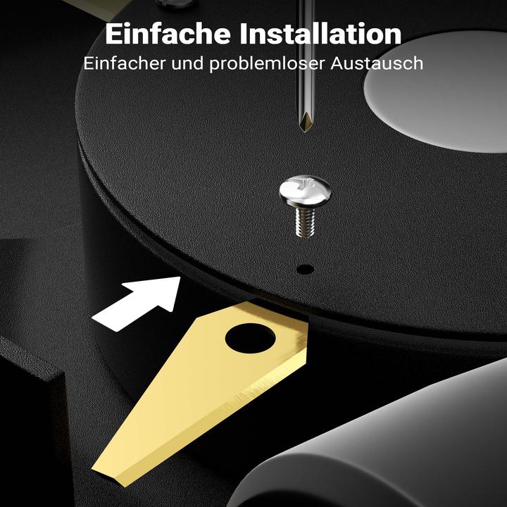 Immagine prodotto Wiltec Rasenroboter Messer Set Titan 49x19mm 18 Stück Mähroboter Rasenmäher (Robot falciante)