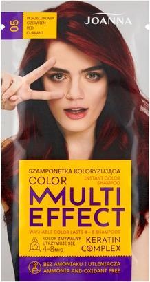 Actual product image Joanna Multi Effect Keratin Complex Color Instant Colour Shampoo Colouring Shampoo 05 Currant Red (Liquid shampoo)