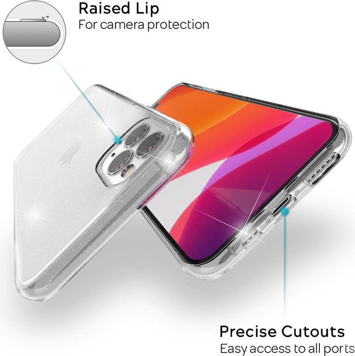 Produktbild Nalia Klare Glitzer Silikon Hülle (Apple iPhone 11 Pro)