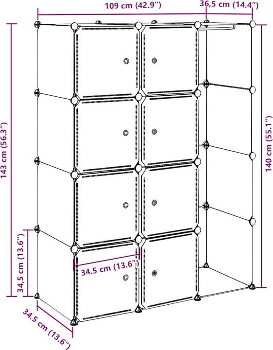 Image du produit VidaXL Morwenna (37 x 115 x 150 cm)