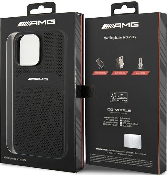 Produktbild Mercedes AMG AMHMP14XOSDBK iPhone 14 Pro Max 6,7" czarny/black hardcase Leather Curved Lines MagSafe (Apple iPhone 14 Pro Max)