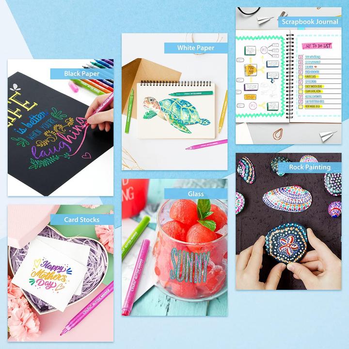 Produktbild Ohuhu Glitzer Metallic Marker (12 Stk.) (12x)