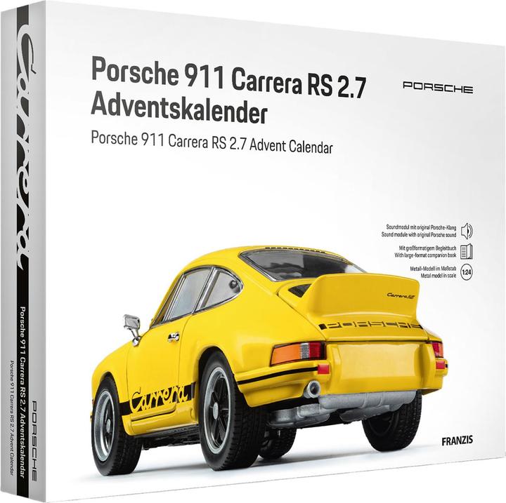 Actual product image Porsche 911 Carrera RS 2.7 Hellgelb Adventskalender