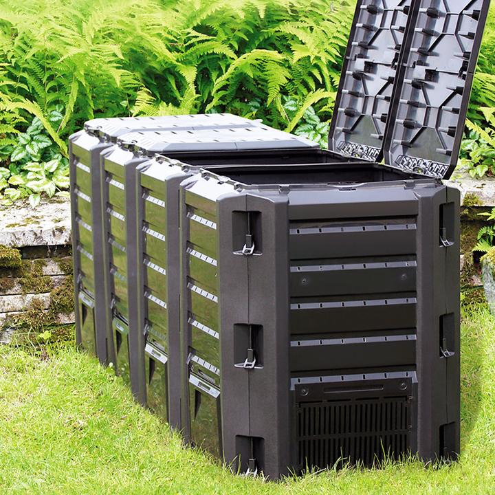 Actual product image Deuba Modular two-chamber compost bin 800L black (800 l)