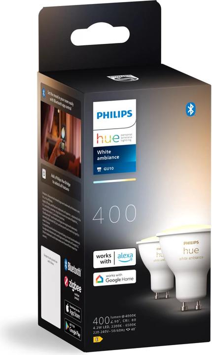 Productafbeelding Philips Hue Witte sfeer (GU10, 400 lm, 2x)
