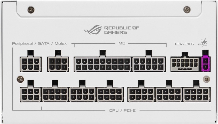 Produktbild ASUS ROG Strix 1000P White Gaming Netzteil, 80+ Platinum, Modular, 135 mm Lüfter (1000 W)
