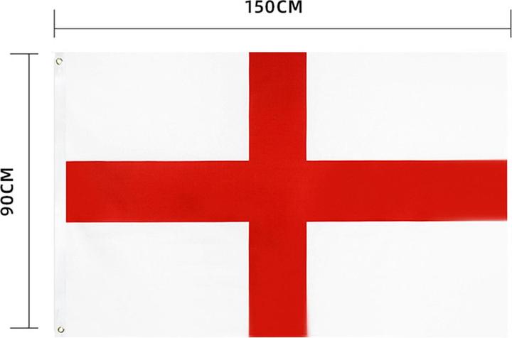 Produktbild Lobwerk England Flagge mit Ösen Fahne 150x90 Metalösen Wetterfest Fahnenmast (150 x 90 cm)