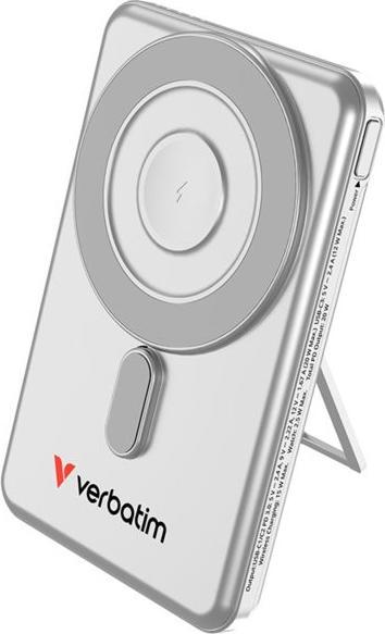 Image du produit Verbatim CnG 2C PB Wless 5000mAh Slvr (5000 mAh, 20 W, 35.80 Wh)