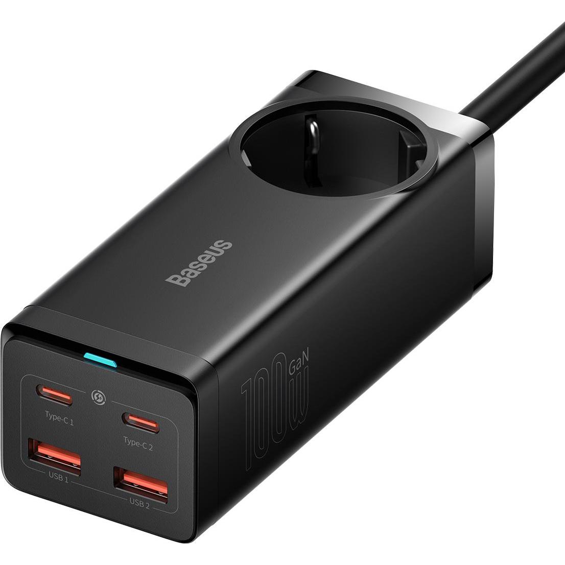 Thumbnail - Baseus GaN3 Pro-Ladegerät (100 W), USB Ladegerät, Schwarz