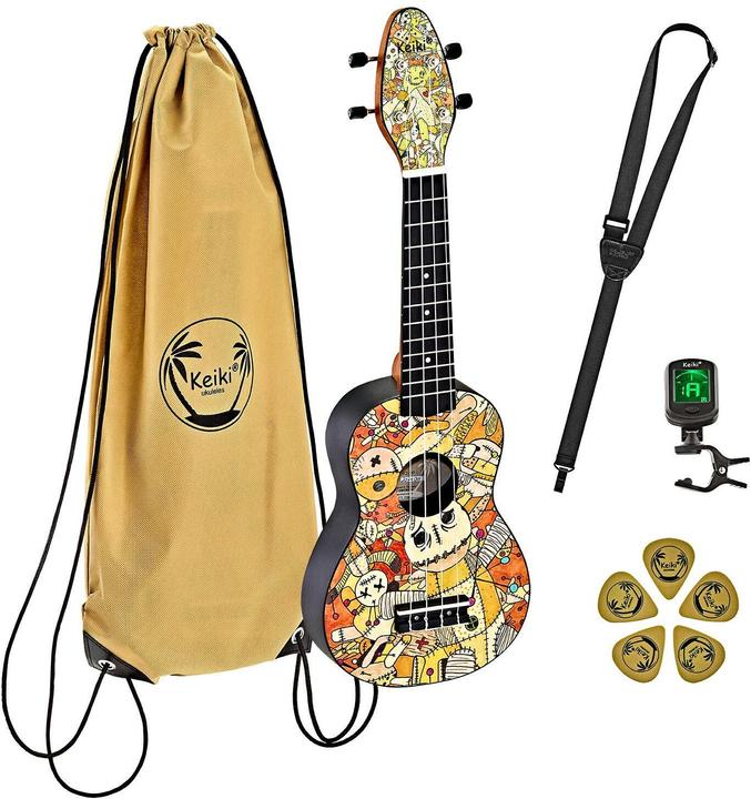 Actual product image Keiki Designer Ukulele Starter Set (Acoustic, Soprano)