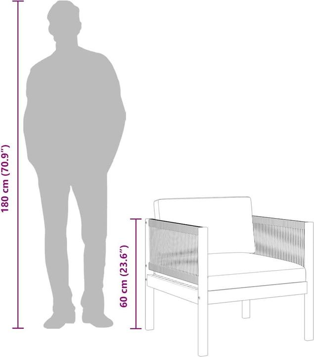 Actual product image vidaXL Gartenstuhl