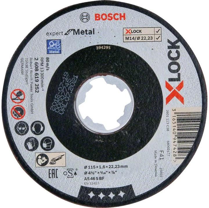Productafbeelding Bosch Professional Zubehör Ø 115mm X-LOCK doorslijpschijf Expert voor metaal AS 46S BF 16mm recht