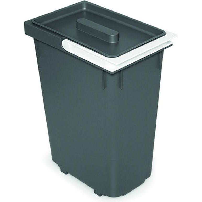Müllex Behälter 10-Liter X-LINE, komplett, Abfalleimer, Grau