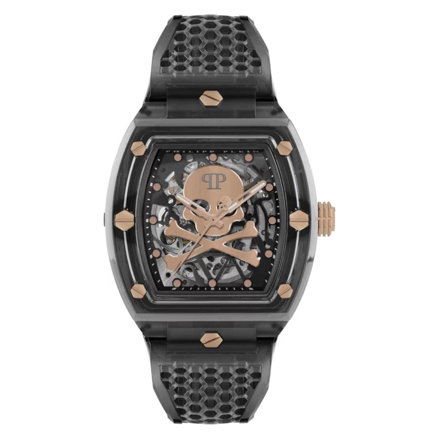 Philipp Plein, Armbanduhr, PWPTA0424, Schwarz, Transparent, (Analoguhr, 44 mm)