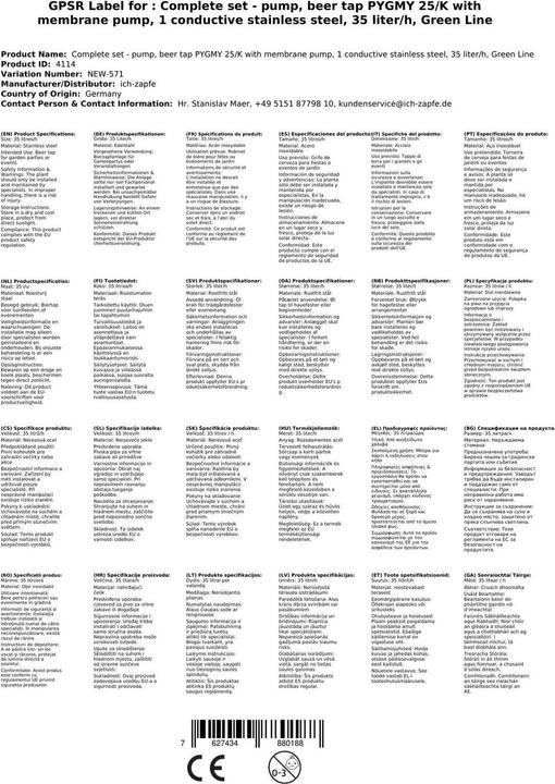 Immagine prodotto Ich-zapfe Komplett Set - Bierzapfanlage Pygmy 25/K