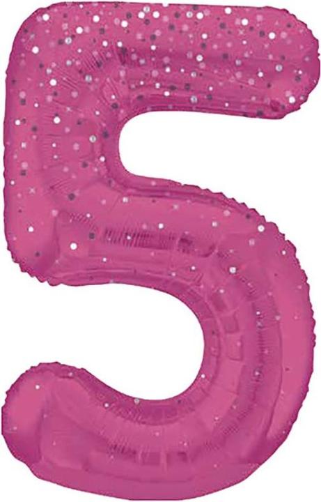 Unique Stehender Folienballon gold Zahl 5 (1x)