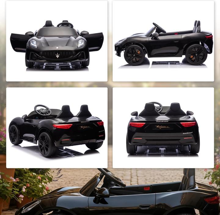 Actual product image Aiyaplay Kinder Elektroauto Kunststoff, Metall Schwarz (12 V)