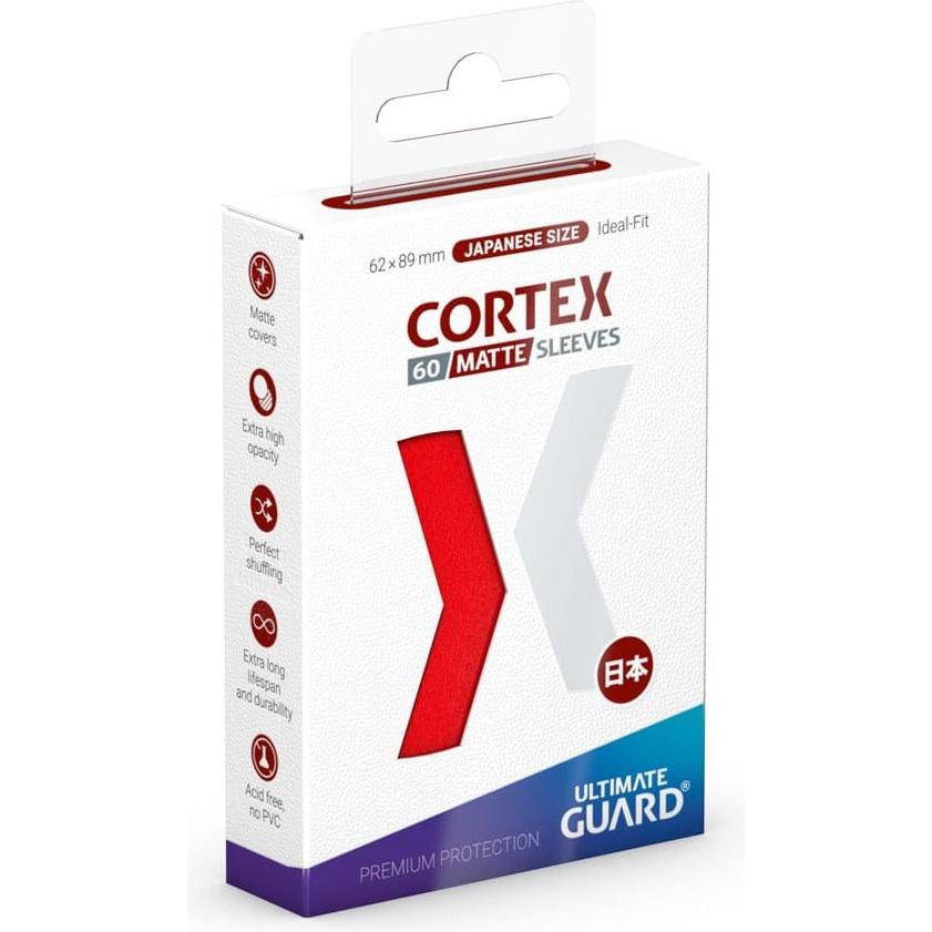 Ultimate Guard 60 pochettes Cortex Sleeves format japonais Rouge Mat
