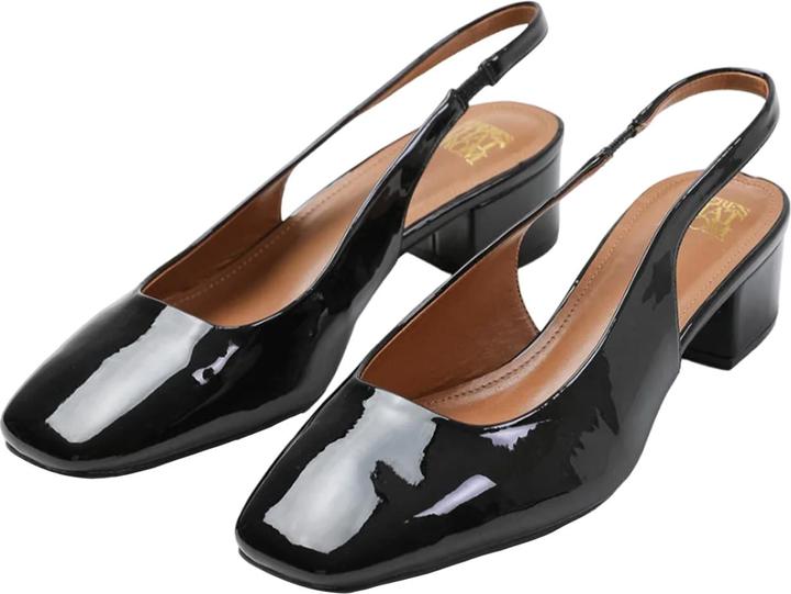 Actual product image Where's That From Womens/Ladies Michigan Patent Leather Sling Back Low Block Heel Sandals (37)