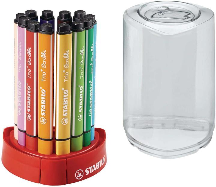 Immagine prodotto STABILO Trio Scribbi Pennarello triangolare a molla (Multicolore, 12 x)