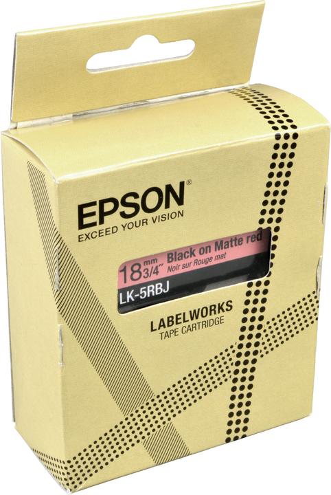 Productafbeelding Epson Mat Rood/Zwart 18mm LK-5RBJ (1.80 cm, Rood, Zwart)