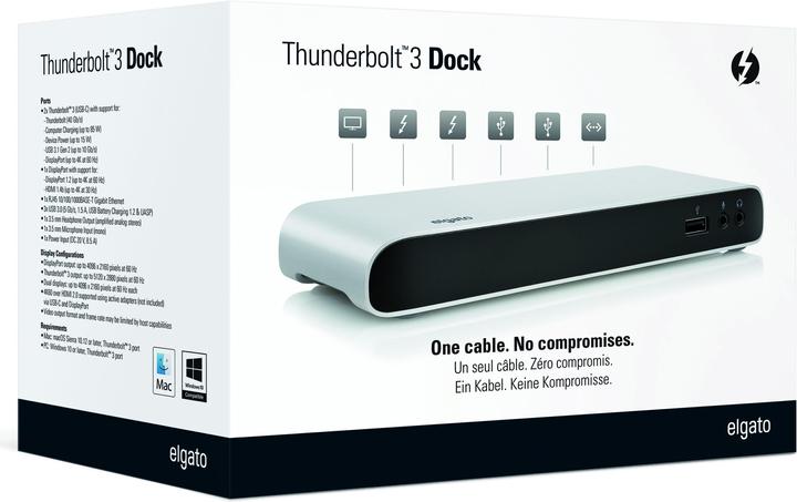 Immagine prodotto Elgato Thunderbolt 3 Dock (USB-A, Thunderbolt, 1 porte)