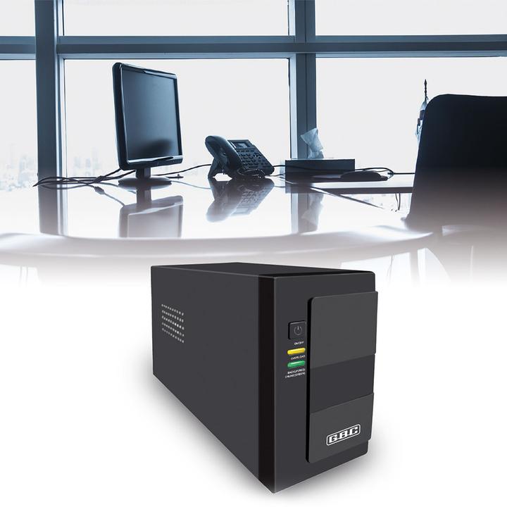 Image du produit GBC USV Unterbrechungsfreie Stromversorgung 800VA 480W, AVR Spannungsregler, 2x IEC, 12V 9Ah Batterie (800 VA, 480 W, ASI line-interactive)