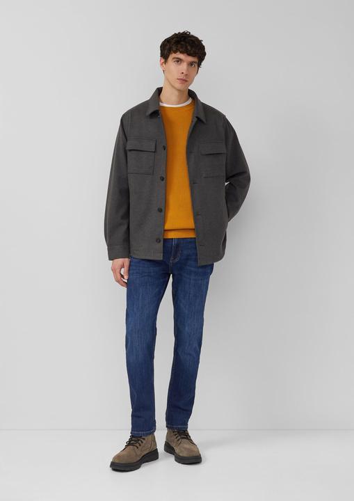 Actual product image s.Oliver Strickpullover Strickpullover mit Raglanärmeln und Logo-Patch (XXL)