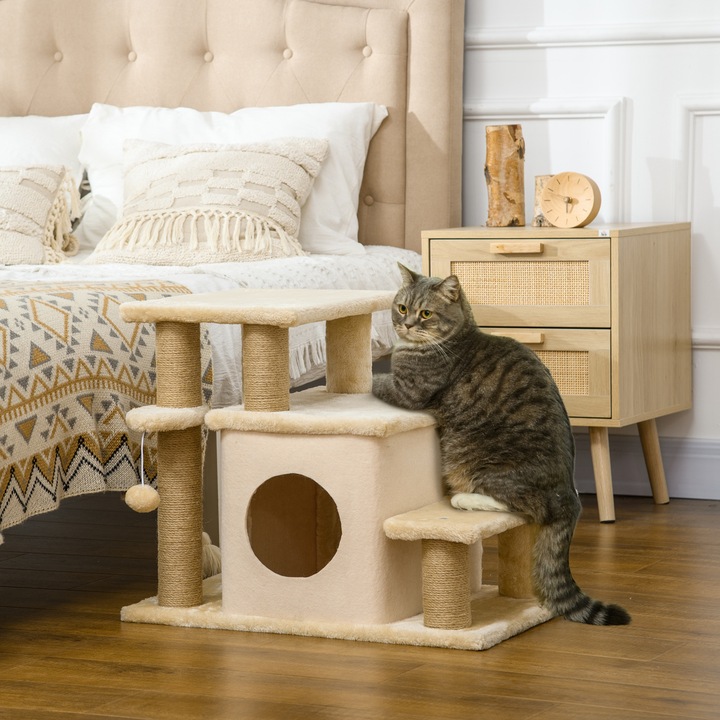 Immagine prodotto PawHut Scaletta per cani con capanna (Gatto, Cane)