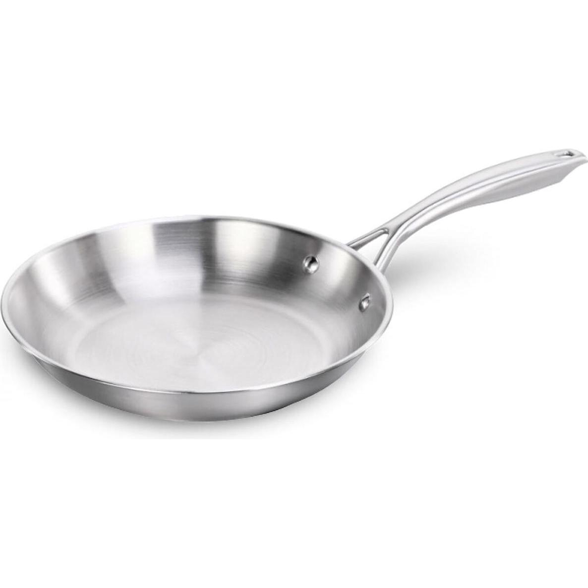 Castey Pfanne E-S30 Grau Edelstahl Ø 30 cm, Padella + Pentola, Grigio