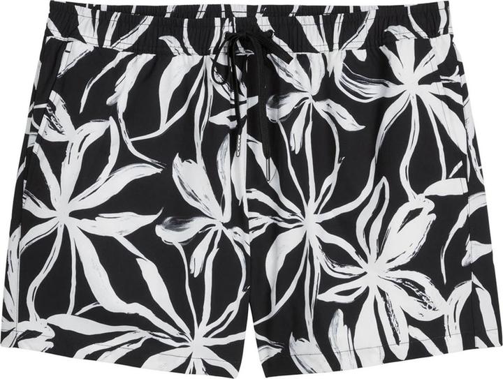 imprimé coton blanc, Noir