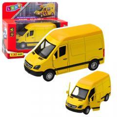 Produktbild Lean Toys Lean Metall-Lkw Mit Rückfahrscheinwerfern Sounds Gelb 1:32