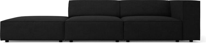 Actual product image Cosmopolitan Design Left Sofa, "Arendal", 4 Seats, Black, 262x102x70 Made in Europe