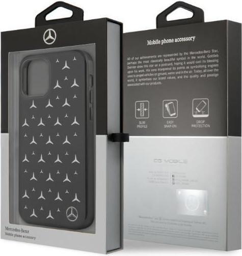 Immagine prodotto Mercedes MEHCP12LESPBK Custodia rigida per iPhone 12 Pro Max 6,7" in argento con motivo a stelle, colore nero (Apple iPhone 12 Pro Max)