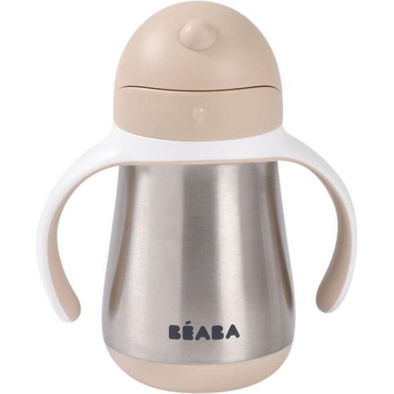 Beaba, Biberon, Strohhalmbecher Inox 250ml lehmbraun (250 ml)