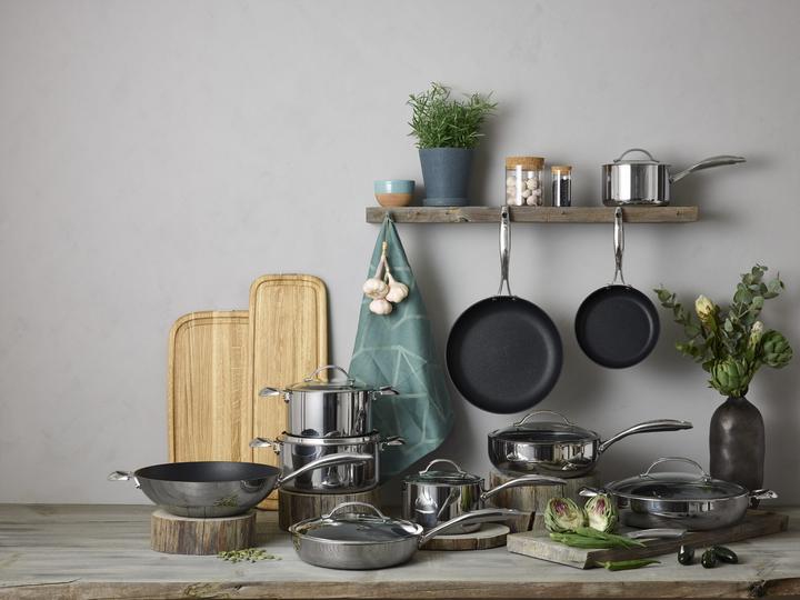 Actual product image Scanpan HaptIQ hapjespan met glasdeksel 28 cm (28 cm, Casserole + Stewpot, Stainless steel)