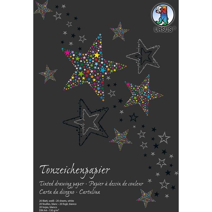 Image du produit Ursus Bloc de papier à dessin en argile A4 2134601SE 130g, blanc 20 feuilles (130 g/m²)