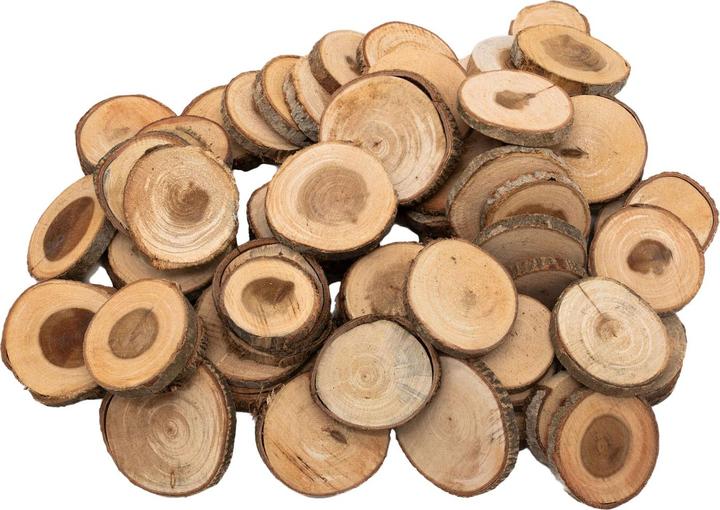 Colorations Färbungen – Unbearbeitete Holzscheiben 3–5 cm, 1 kg