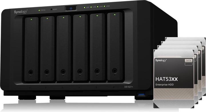 Synology DS1621+ LE SYSTÈME (6 x 16 To, Synology HAT 53xx)