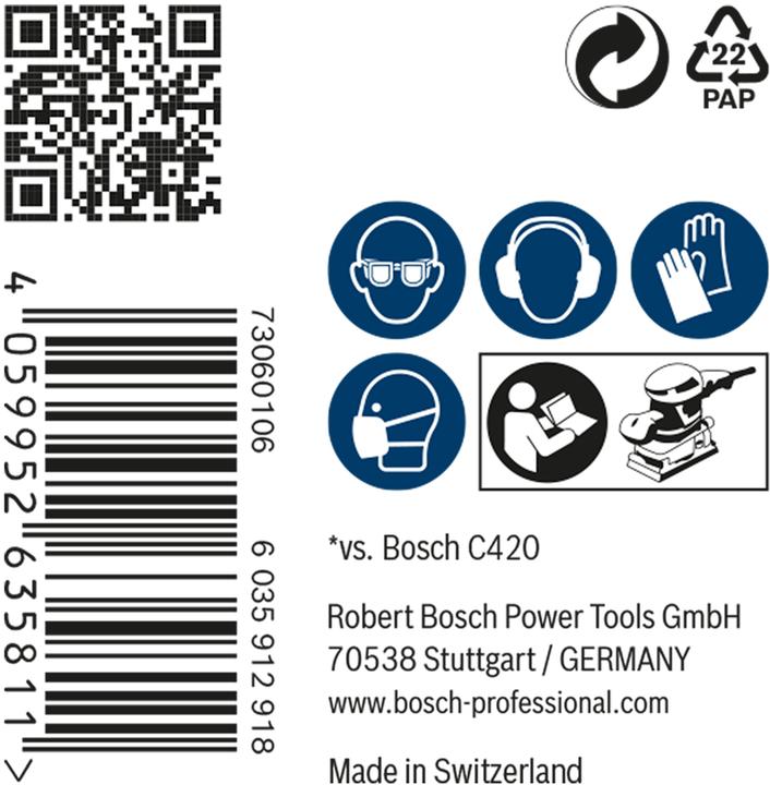 Image du produit Bosch Professional Zubehör Accessories 2608901631 Filet de ponçage pour ponceuse vibrante Grain 80 (L x l) 133mm x 80mm 50p. (80 Poids)