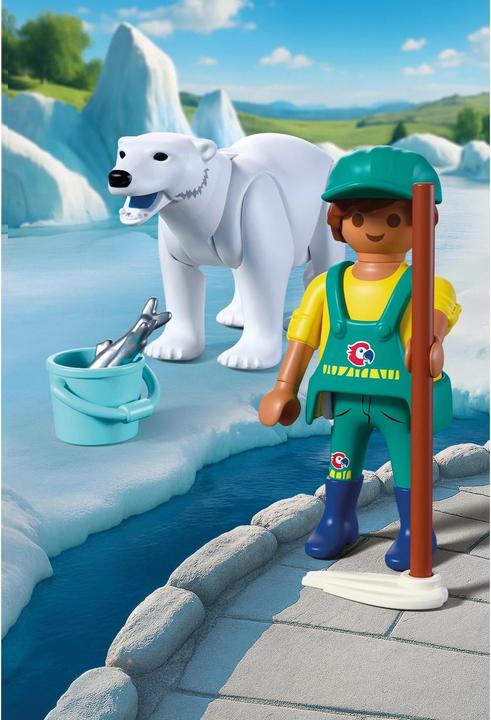 Productafbeelding Playmobil 72090 Zoo: Eisbär und Pfleger (72090)