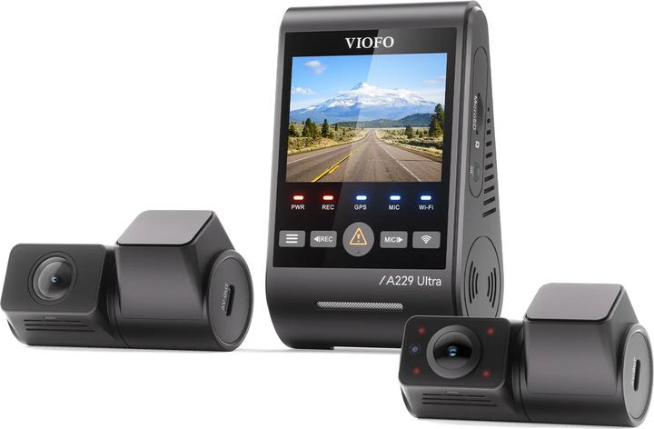 Viofo A229 Ultra 2CH (Controllo vocale, Ricevitore GPS, 4K)