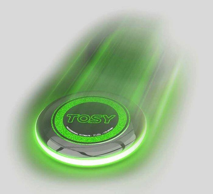 Actual product image Tosy Frisbee green LED