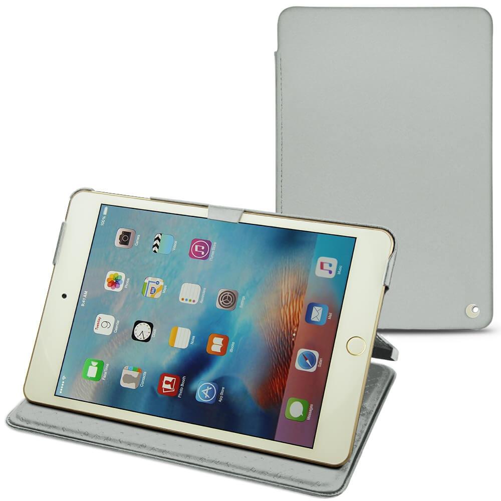 Noreve Lederschutzhülle horizontal (IPad Mini 4), Tablet Hülle, Grau