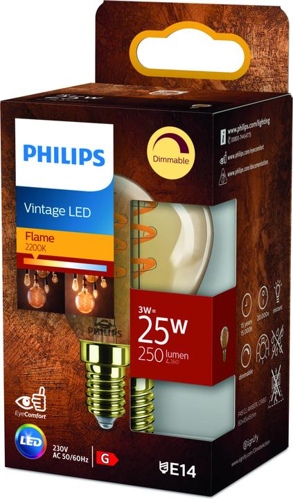 Produktbild Philips Amber (E14, 3 W, 250 lm, 1 x, G)