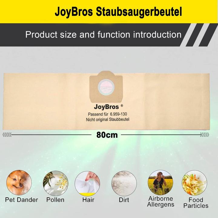 Produktbild JoyBros Staubbeutel-Set für Kärcher WD3 (15 Stück)