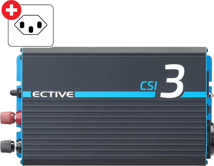 Produktbild Ective CSI 3 300W/12V Sinus-Wechselrichter mit Netzvorrangschaltung und Ladegerät (CH-Stecker)