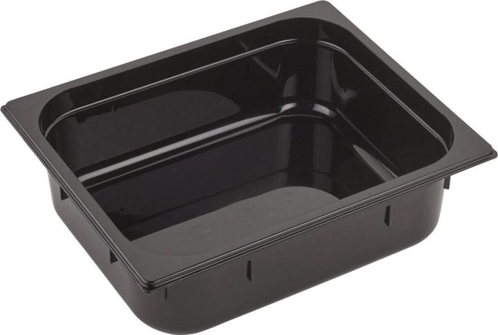 GN Schalen GN container 1/2 100 policarbonato nero 32,5x26,5cm h:10cm (GN 1/2)